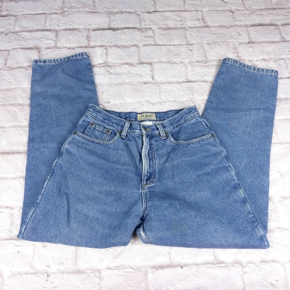 L.L. Bean Denim - LL Bean flannel lined mom jeans 8 relaxed fit
